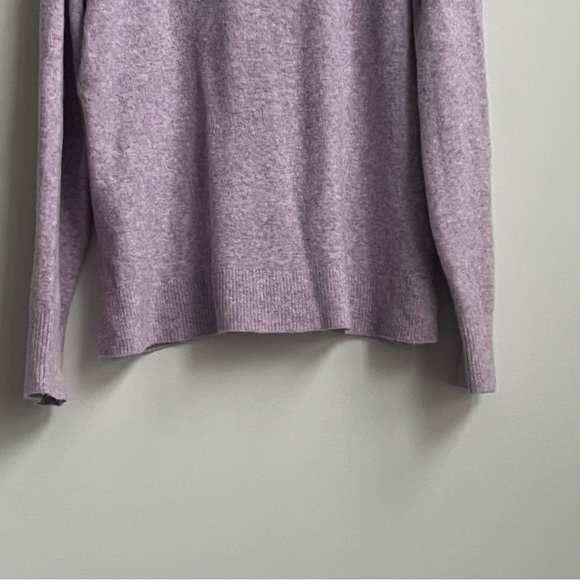 J. Crew Collared V-neck Sweater Polo Extra-Soft Yarn Lavender Pink Heather Wool - Picture 13 of 13